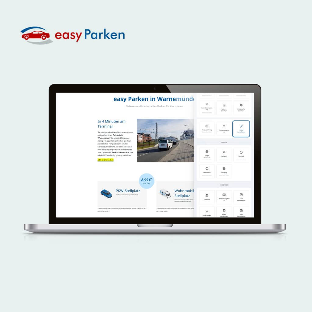 nachgerüstete Barrierefreiheit für Easy-Parken